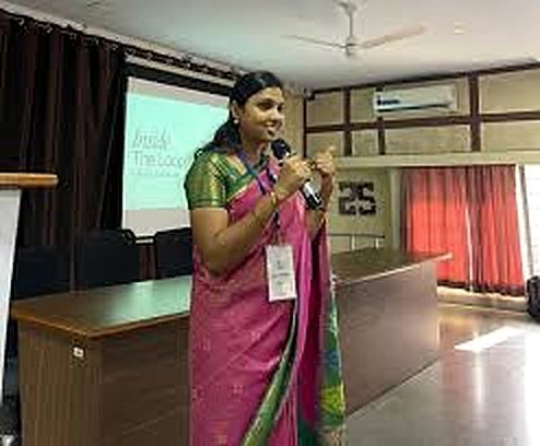 An InnerWhispers facilitator speaking to students during the Inside the Loop session